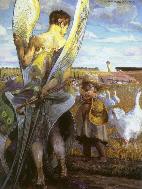 artist-malczewski: Angel, I will follow you, 1901, Jacek MalczewskiMedium: oil,panel