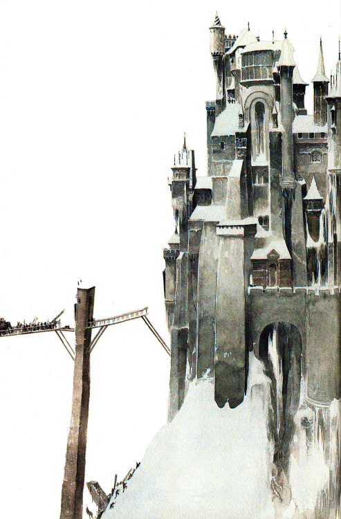 atomic-chronoscaph:Castles - art by Alan Lee (1984)