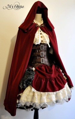 eris-of-chaos18:  steampunktendencies:    Little red riding hood steampunk dress by My Oppa    Awesome 