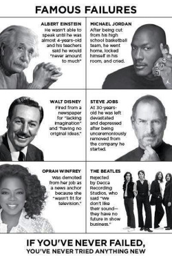 playboydreamz:    Famous failures. Believe in your fucken self!!!!   