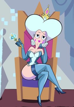 grimphantom2:  Commission: Queen Moon, Private Meeting by grimphantom  Hey guys!Here we go, the start of the Star Vs. The Forces of Evil week! It’s a commission for voltronz1 who asked for Queen Moon in lingerie and after the last episodes of Season