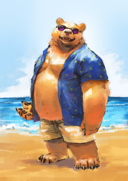 racoonwolf:   sunshine bear!  (commission) 