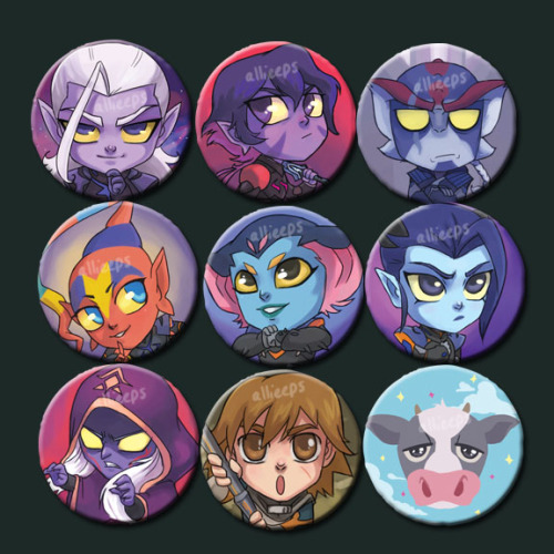 I updated the Voltron button set! This brings the total up to 16 and since the series is barely half