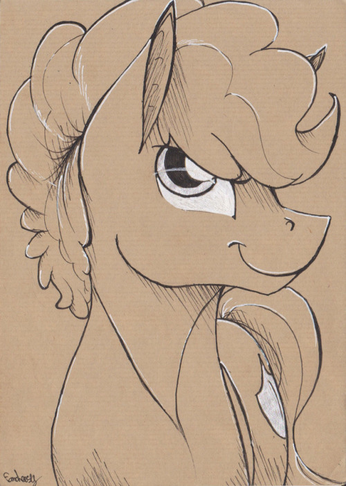 fancheesy:Trying to do some inked pony-portraits.