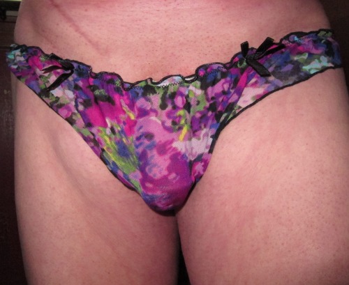 XXX Floral print brazilian cut bikini. photo