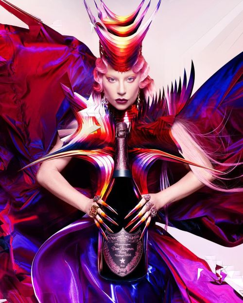 Lady Gaga by Nick Knight for Dom Pérignon. Enter the Queendom, an artistic universe created by Knigh