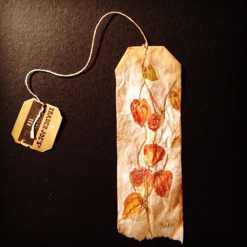 363 days of tea. Day 266. #chineselantern #recycled #teabag #art #watercolour #sketch #dailyart #aut