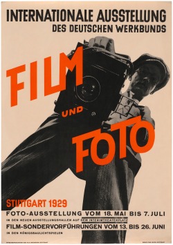 design-is-fine:  Poster for Foto und Film exhibition, 1929. Deutscher Werkbund. Unknown artist. Stuttgart, Germany. MoMa New York.