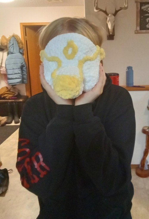 WIP! I'm Working On Crocheting My Sky Kids Mask :D