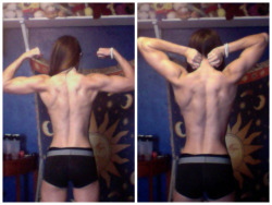 fit-heaven:  Progress photos of my back wooo