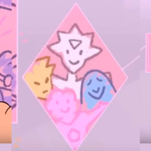 Based on Pink&rsquo;s drawing, this is how it would be a picture of Steven and the diamonds.i lo