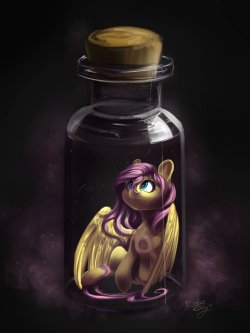 twilightsprinkle:  In the bottle :3 by AmiShy