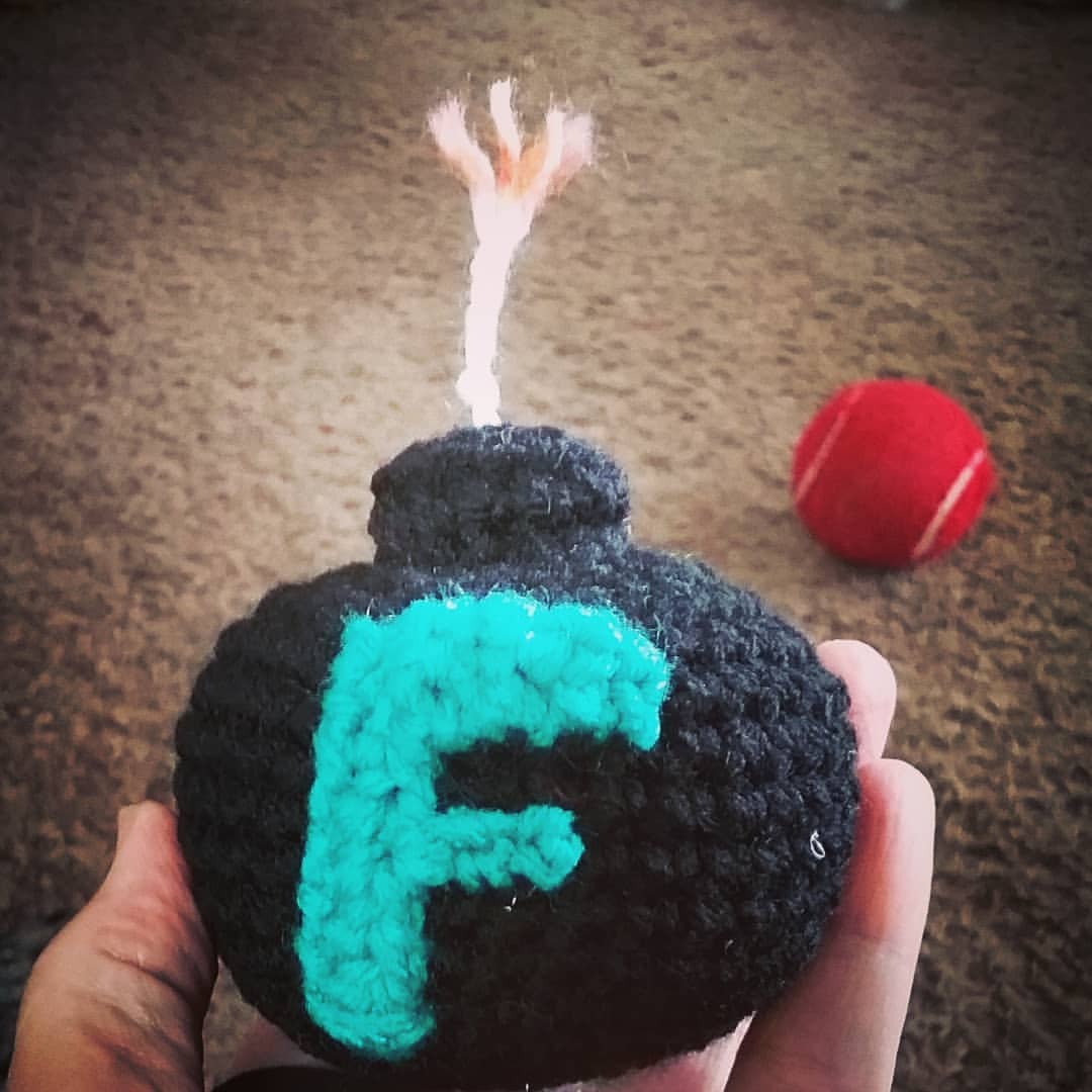 ready to ship F-BOMB crochet amigurimi bomb