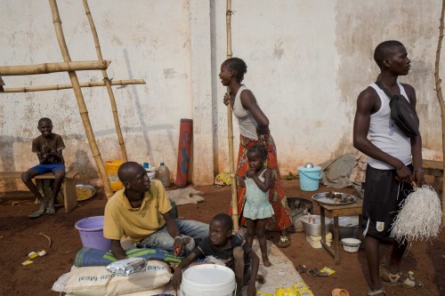 Today in the Internally Displaced People Camp, at Mpoko Airport in Bangui, Central African Republic 