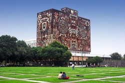 architecturalindex:  University Library (1956) Mexico City, Mexico. Architects: O´Gorman, Saavedra, Martinez de Velasco.   QUIERO ESTUDIAR AHI :D