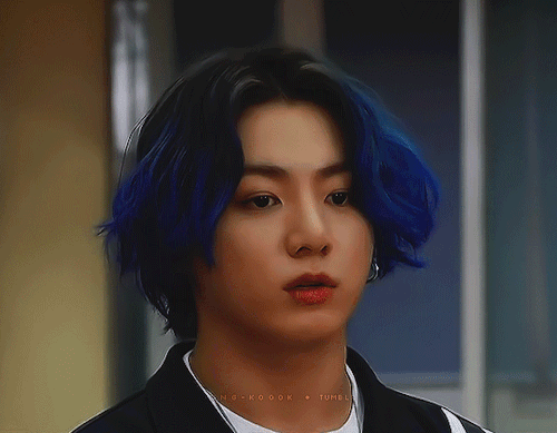 My Head Is Empty Just Full Of Blue Hair Jungkook