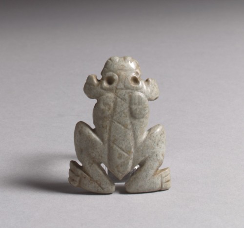 tlatollotl:Jadeite frog pendantCosta Rica. 4th to 8th century ADThe color of Mesoamerican jade, ofte