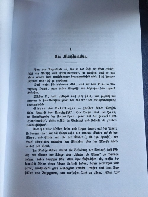 My dad got me a German copy of “Der Einzige und Sein Eigentum” (The Ego and its Own) by Max Stirner 