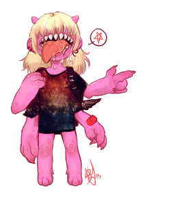zombiesfrommars:  so i drew myself as a monster