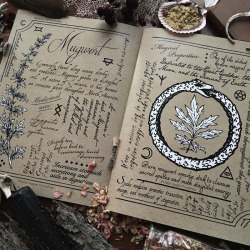 poisonappleprintshop:  The Hedge Witch’s Herbal Grimoire, second edition. Written by Alison Garber of Native Apothecary and illustrated by Adrienne Rozzi of Poison Apple Printshop PRE-ORDERS for this very special Grimoire will start Wednesday, December