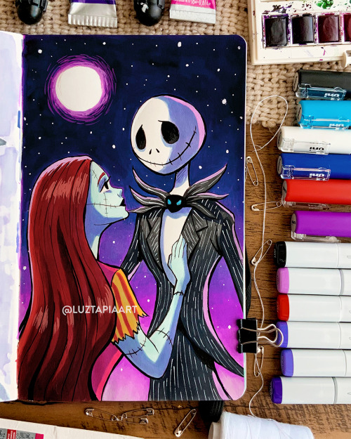 Day 16: Jack and Sally. I’m not a big fan of the movie but these two are such a cute pair! It&