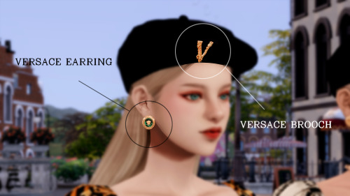[RIMINGS] VERSACE Baroco Pattern Dress & Beret & EarringMARCH GIFTBOX - DRESS / HAT / EARRIN