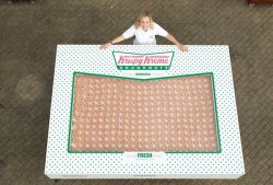 gayobamafanfiction:karenhurley: 2,400 Krispy Kreme Doughnuts - Perfect for EVERY occasion  The donut chain created the special ‘Double Hundred Dozen’ as part of its new ‘Occasions’ offering which caters to large scale events and parties.  