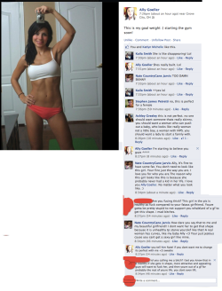 dj-smackdown:  mikeychickie44:  they-call-me-mithrandir:  this-is-fat-privilege:  More Facebook Gold  My god… the stupidity of those people! They’re trying to convince a woman not to get fit and healthy.   Look at my post HERE from this morning I