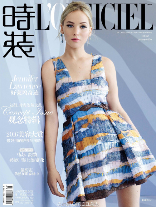 jenniferlawurence:  Jennifer Lawrence for L'OFFICIEL China (credit)