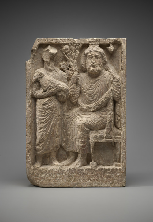theancientwayoflife:~Cult relief of Zeus Kyrios-Baalshamin.Date: A.D. 31-32 Medium: LimestoneCulture