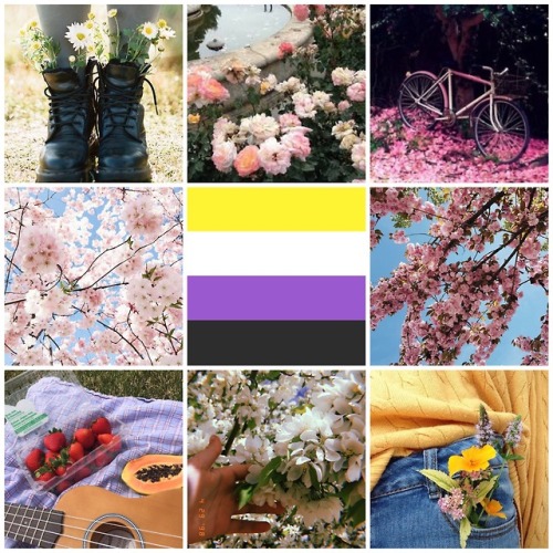 spring nonbinary moodboard