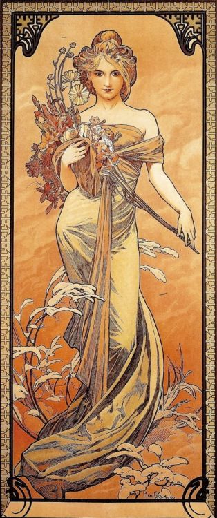 history-with-some-cake: Art Nouveau’; Le Printemps by Mucha -1905