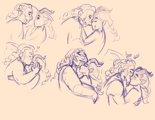 Snuggles, nuzzles, and kisses, three things Yevka and Grimalkin are very fond of. <3