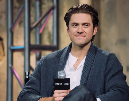 Aaron Tveit discusses ‘Grease Live’ at AOL Studios In New York on January 18, 2016 in Ne