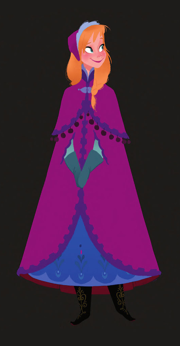 scurviesdisneyblog:Character designs for Anna by Bill Schwab and Brittney Lee