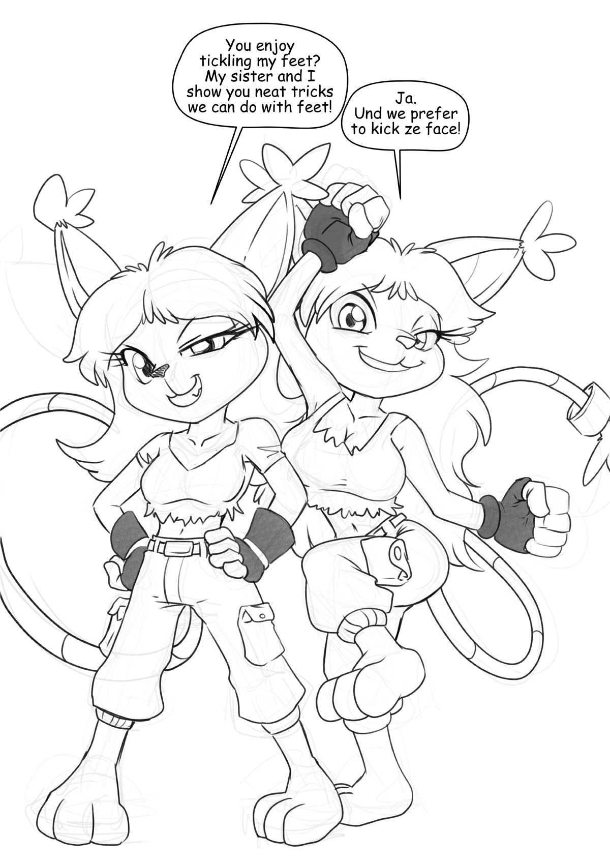 Double TroubleSketch Stream Commission for WCP of his Wiktoria and Tanja Patreon 