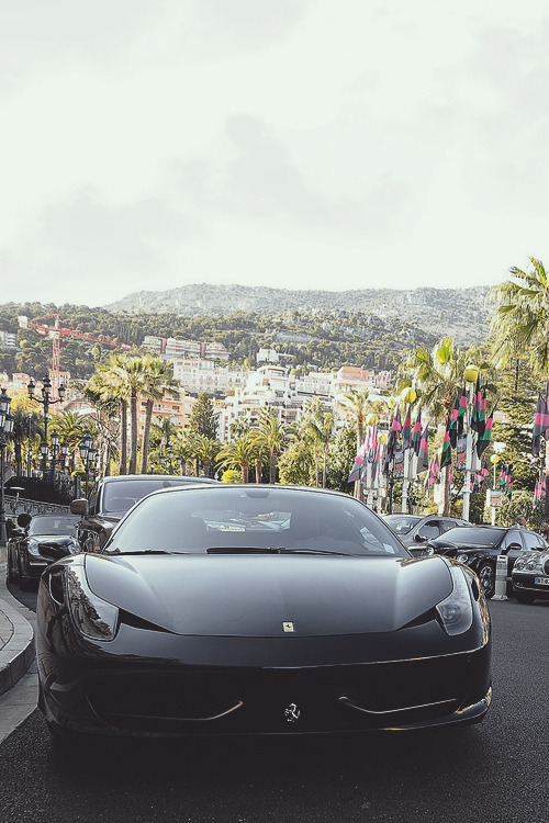 wormatronic:  Black Ferrari 458 | More 