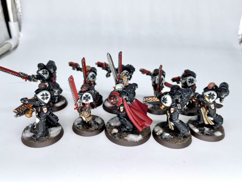 Primaris Crusaders! Batch painting these all was a bit much, but I’m happy with how they came out.
