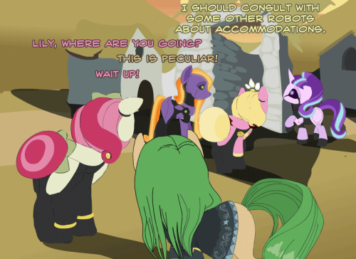 ask-omegacoder:  Welcome to eerie town. We Repair Ponies #150   =o