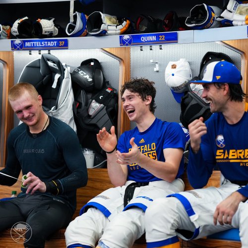 @buffalosabres: Just Some Post-win Team Bonding