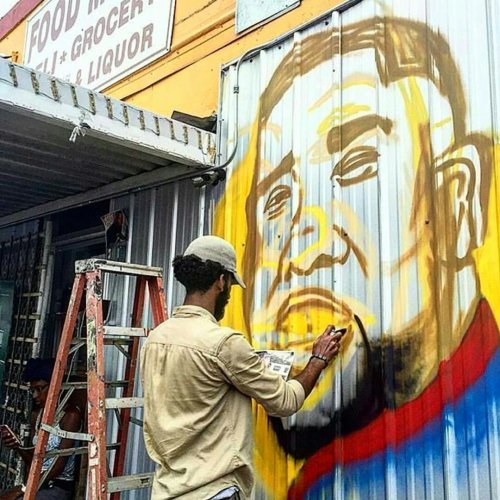 thingstolovefor:The owner of the store that #AltonSterling was killed at allowed for an artist to pa