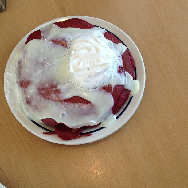 Red velvet pancakes!