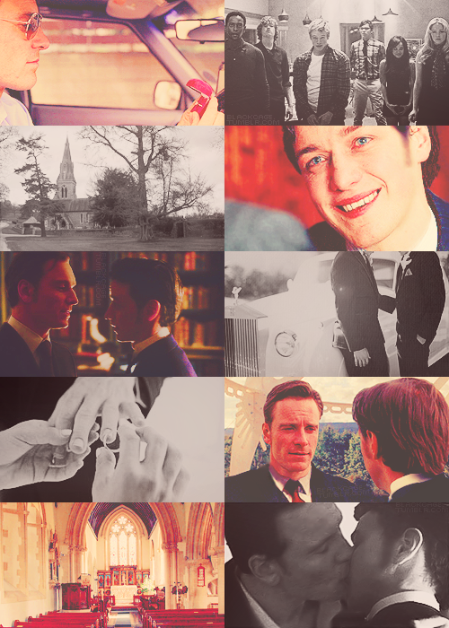 alotofgaystuff:  Charles &amp; Erik getting married. | requested by drgarrigan