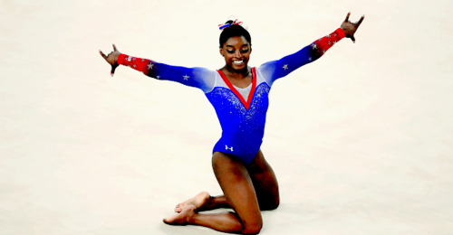 mustafinesse:Simone Biles smiles and tumbles her way to a 4th Gold medal, becoming the 4th women eve