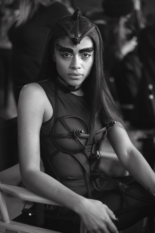 Maluca Mala backstage, Chromat FW15 at Milk Studios photographed by Nick Blumenthal