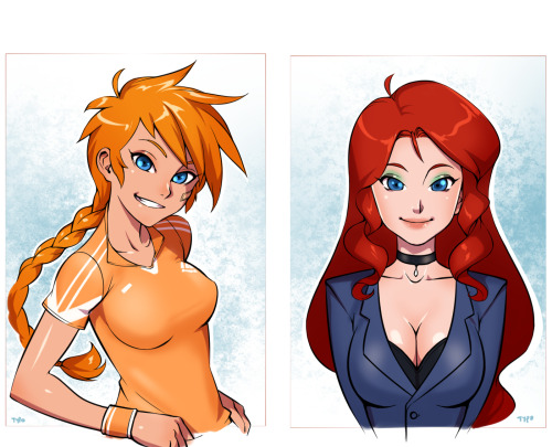 requiemdusk:  Did some portrait work recently! Owler’s Howler Hinata RedRaider’s Sam and Marty 