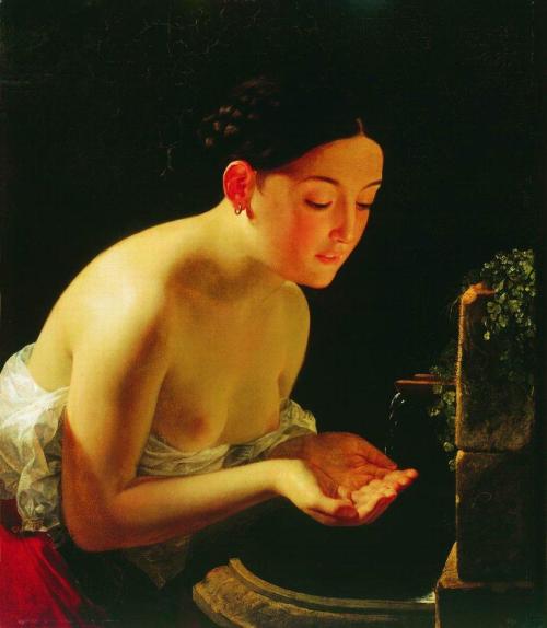 artbeautypaintings:  Italian morning - Karl Bryullov