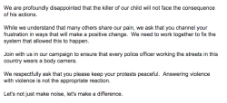 fishingboatproceeds:  The statement released by Michael Brown’s family.