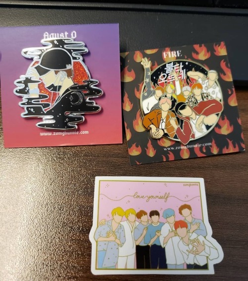 New Pins From @zomgbunnie !#bts #btspins #kpoppins #enamelpins #agustd #suga #minyoongi #yoongi #fire