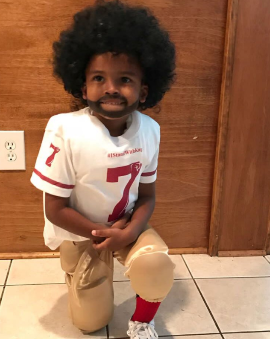 rebellloudwiththecrowd:  Kids have a beautiful role model to look up to. Kaepernick